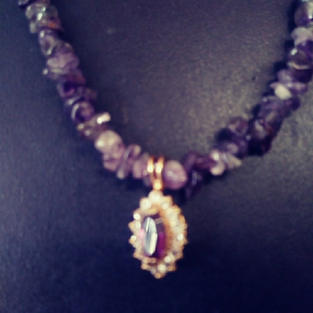Handcrafted Authentic Genuine Amethyst Necklace
